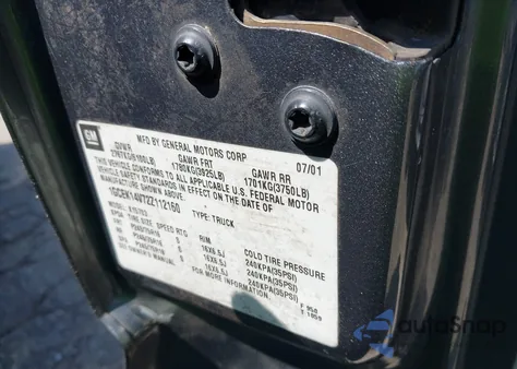 2002 Chevrolet Silverado 1500 из США, поврежденный, VIN 1GCEK14V72Z112160